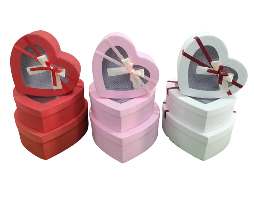 CAJAS CORAZON SET 3/1